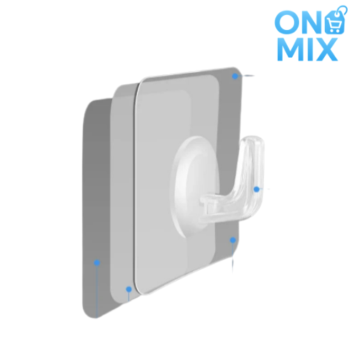 Peças Gancho Autoadesiva Transparente Para Parede Ou Porta