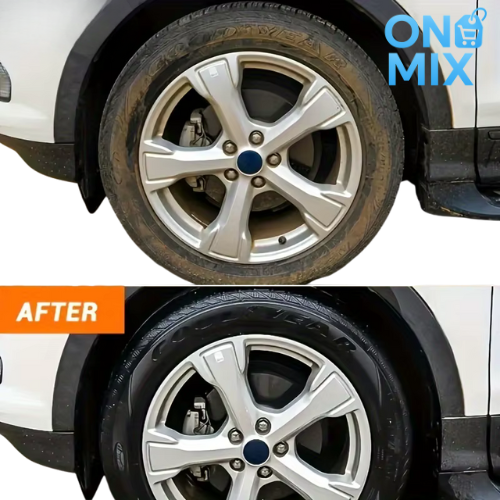 Restaurador De Pneus e Plásticos De Carros / Cera Preta Brilhante